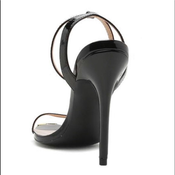 ☀️Two Strap Black Patent Heels with Gold Point - Picture 3 of 8